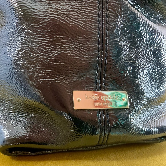 Kate♠️STORYBOOK Claverly MaryAnne Black Patent Leather Shoulder Bag w/Dusty - Picture 3 of 16